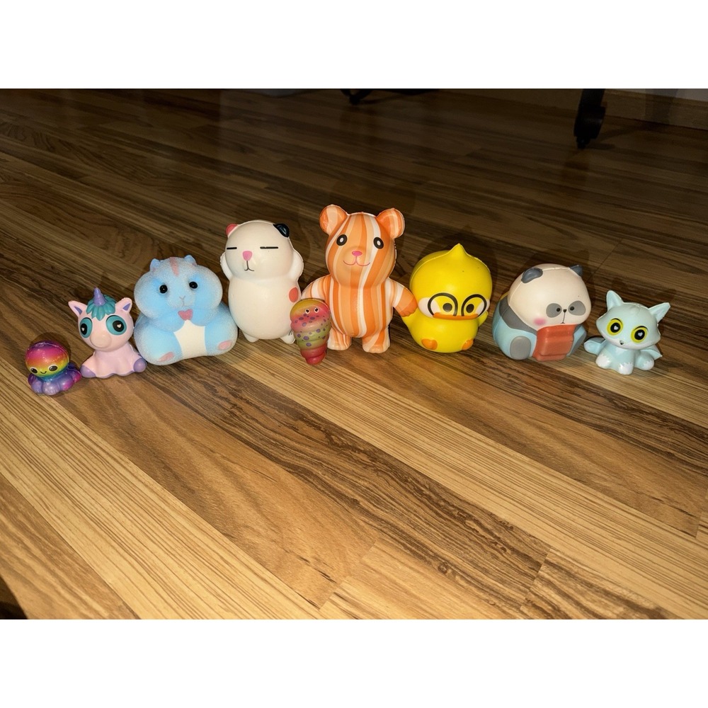 Squishy Toy Lot of 9 Soft Slow Rise Squishies Animals Stress Toys